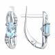 Серебряные серьги Diamant с топазом и фианитом