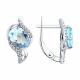 Серебряные серьги Diamant с топазом и фианитом