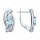 Серебряные серьги Diamant с топазом