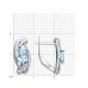 Серебряные серьги Diamant с топазом