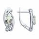 Серебряные серьги Diamant с празиолитом