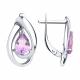 Серебряные серьги Diamant с аметистом