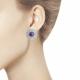 Серебряные серьги Diamant с чароитом