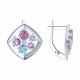 Серебряные серьги Diamant с топазом и аметистом