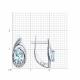 Серебряные серьги Diamant с топазом и фианитом