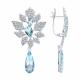 Серебряные серьги Diamant с топазом и фианитом