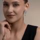 Серебряные серьги Diamant с топазом и фианитом