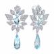 Серебряные серьги Diamant с топазом и фианитом