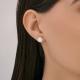 Серебряные серьги Diamant с лунным камнем