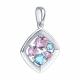 Серебряная подвеска Diamant с топазом и аметистом