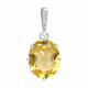 Серебряная подвеска Diamant с фианитом и цитрином