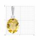 Серебряная подвеска Diamant с фианитом и цитрином