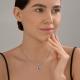 Серебряная подвеска Diamant с фианитом и аметистом