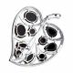 Серебряная брошь Diamant с фианитом и янтарём