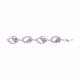 Серебряный браслет Diamant с фианитом и аметистом