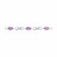 Серебряный браслет Diamant с фианитом и аметистом
