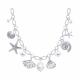 Серебряное колье Diamant с фианитом и жемчугом