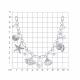 Серебряное колье Diamant с фианитом и жемчугом