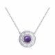 Серебряное колье Diamant с чароитом