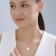 Серебряное колье Diamant с фианитом и перламутром