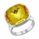 Серебряное кольцо SOKOLOV с кристаллом Swarovski