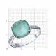 Серебряное кольцо SOKOLOV с фианитом и кристаллом Swarovski