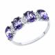 Серебряное кольцо SOKOLOV с фианитом и кристаллом Swarovski