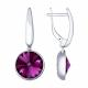 Серебряные серьги SOKOLOV с кристаллом Swarovski