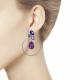 Серебряные серьги SOKOLOV с кристаллом Swarovski