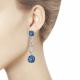 Серебряные серьги SOKOLOV с кристаллом Swarovski