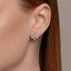 Серебряные серьги SOKOLOV с фианитом