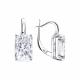 Серебряные серьги SOKOLOV с фианитом