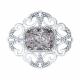 Серебряная брошь SOKOLOV с фианитом и кристаллом Swarovski