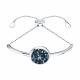 Серебряный браслет SOKOLOV с фианитом и кристаллом Swarovski
