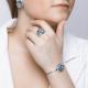 Серебряный браслет SOKOLOV с фианитом и кристаллом Swarovski