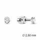 Серьги из белого золота AQUAMARINE с бриллиантом