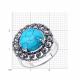 Кольцо из черненого серебра Diamant с бирюзой