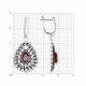 Серьги из черненого серебра Diamant с гранатом