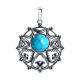 Серебряная подвеска Diamant с бирюзой
