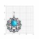 Серебряная подвеска Diamant с бирюзой