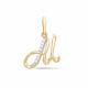 Золотая подвеска-буква М КЮЗ Del'ta с фианитом