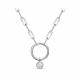 Серебряное колье КЮЗ Del'ta с фианитом