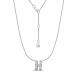 Серебряное колье КЮЗ Del'ta с фианитом