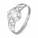 Серебряное кольцо КЮЗ Del'ta с фианитом