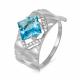 Серебряное кольцо КЮЗ Del'ta с фианитом и кварцем