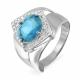 Серебряное кольцо КЮЗ Del'ta с фианитом и кварцем