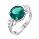 Серебряное кольцо КЮЗ Del'ta с фианитом и кварцем