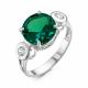 Серебряное кольцо КЮЗ Del'ta с фианитом и кварцем