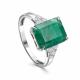Кольцо из белого золота KABAROVSKY с бриллиантом и изумрудом