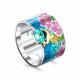 Серебряное кольцо KABAROVSKY с эмалью и Swarovski